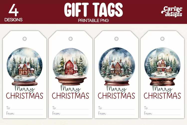 Christmas Gift Tags, Merry Christmas Printable Tags