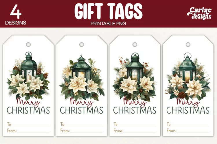 Christmas Gift Tags, Merry Christmas Printable Tags