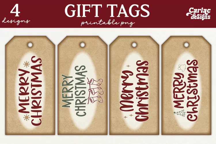 Christmas Gift Tags, Merry Christmas Printable Tags