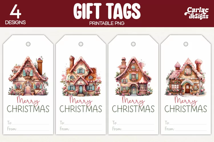 Christmas Gift Tags, Merry Christmas Printable Tags