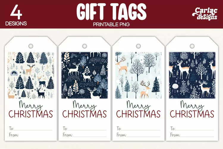 Christmas Gift Tags, Merry Christmas Printable Tags