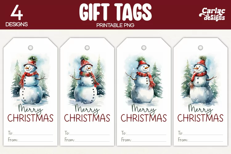 Christmas Gift Tags, Merry Christmas Printable Tags