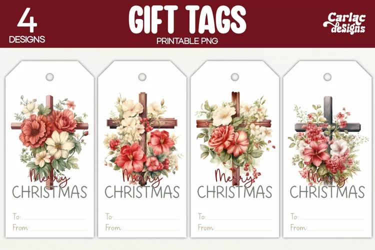 Christmas Gift Tags, Merry Christmas Printable Tags