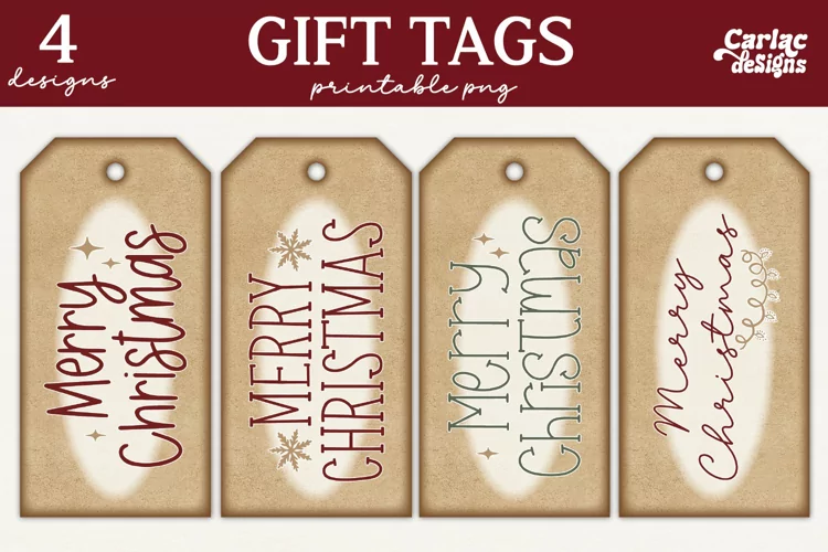 Christmas Gift Tags, Merry Christmas Printable Tags