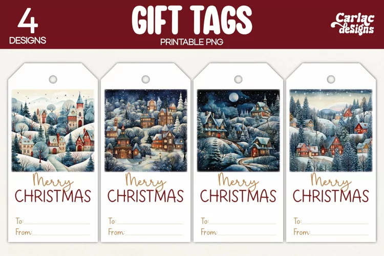 Christmas Gift Tags, Merry Christmas Printable Tags