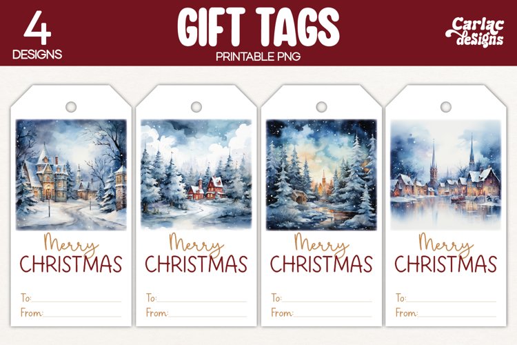 Christmas Gift Tags, Merry Christmas Printable Tags