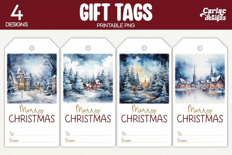 Christmas Gift Tags, Merry Christmas Printable Tags