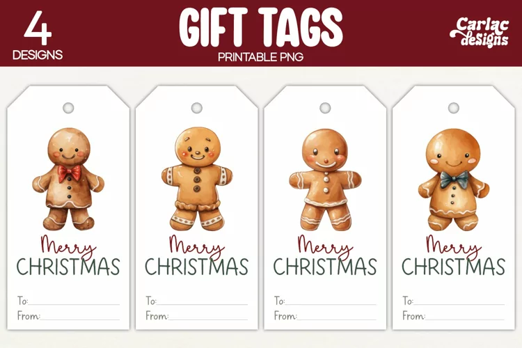 Christmas Gift Tags, Merry Christmas Printable Tags