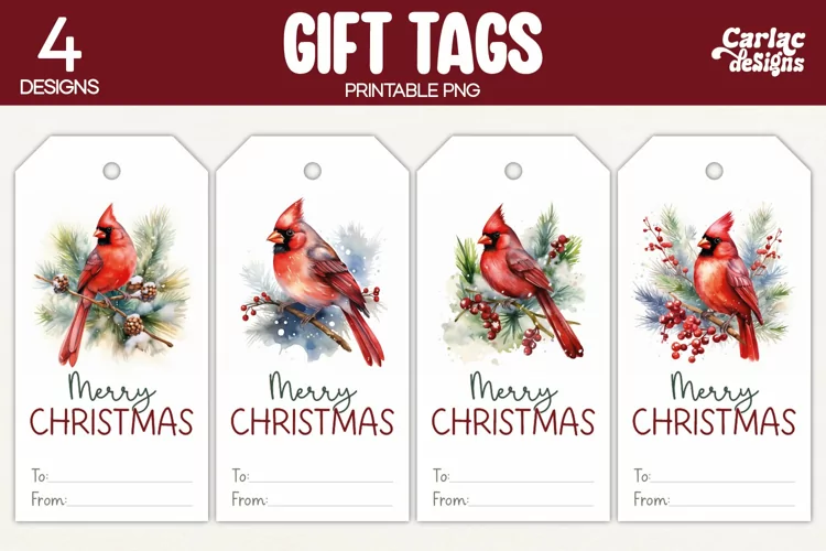 Christmas Gift Tags, Merry Christmas Printable Tags