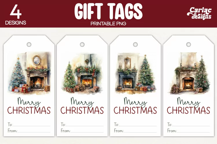 Christmas Gift Tags, Merry Christmas Printable Tags