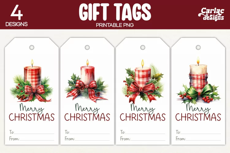 Christmas Gift Tags, Merry Christmas Printable Tags