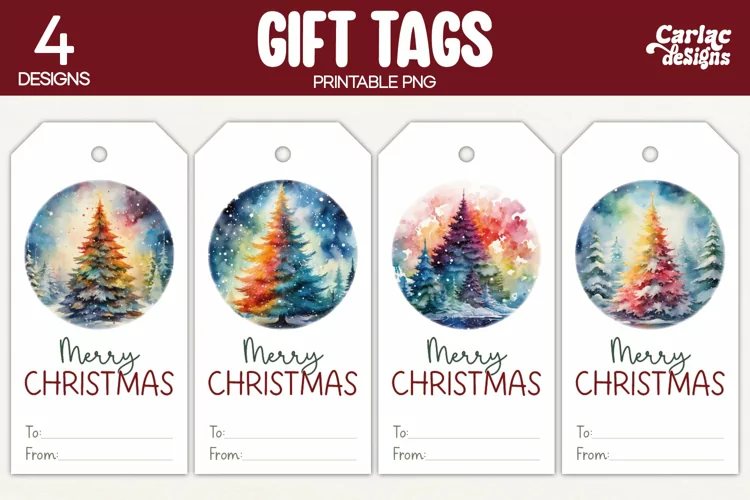 Christmas Gift Tags, Merry Christmas Printable Tags