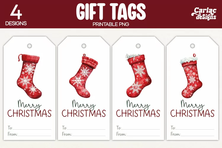 Christmas Gift Tags, Merry Christmas Printable Tags