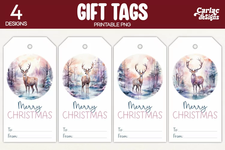 Christmas Gift Tags, Merry Christmas Printable Tags