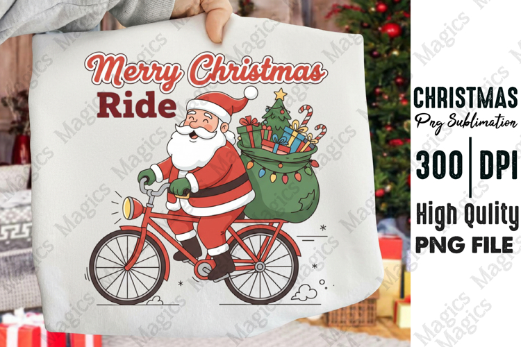 Merry Christmas Ride PNG Sublimation
