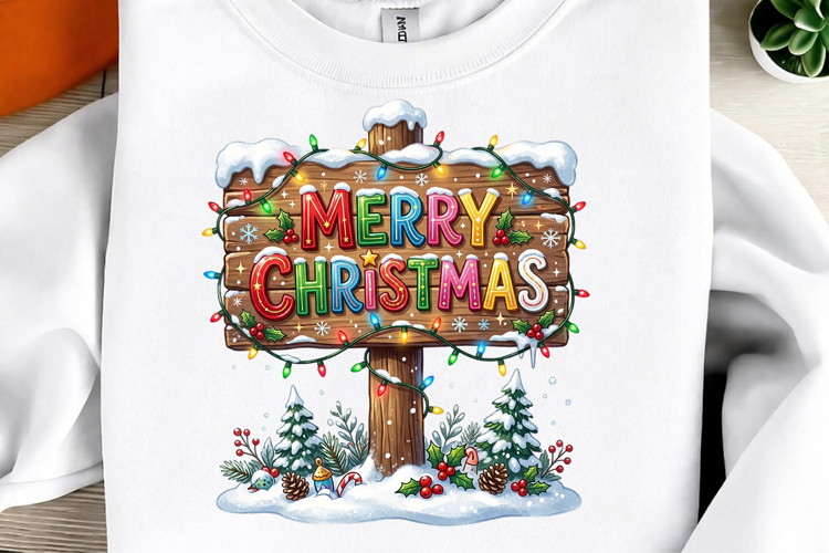 Merry Christmas Sign Clipart example image 1