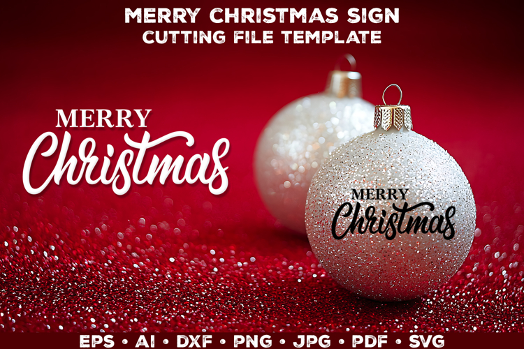 Merry Christmas SVG Cut File for Cricut and Silhouette