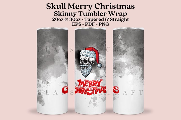 Merry Christmas Skinny Tumbler Sublimation Wrap SVG