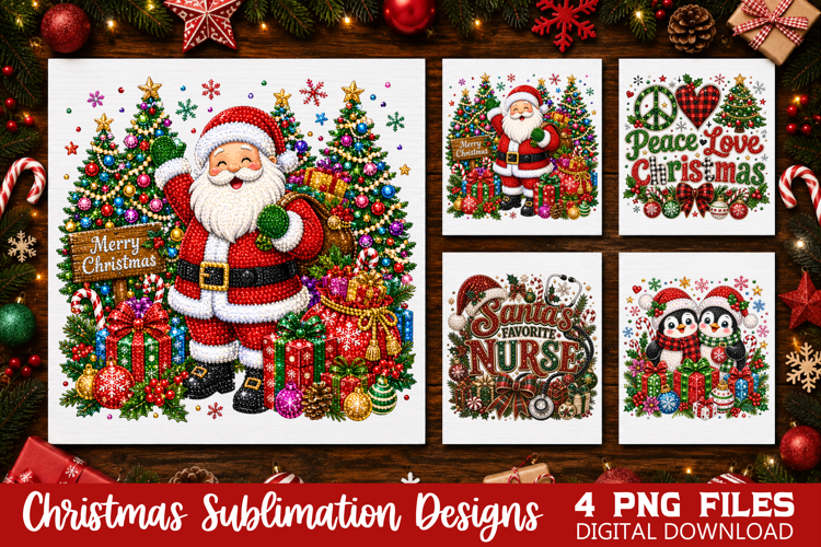 Christmas Sublimation PNG, Merry Christmas Designs