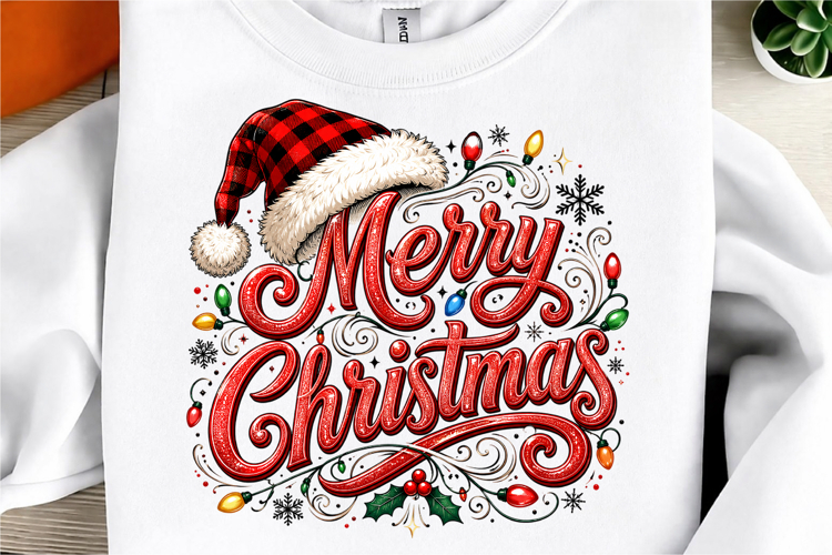 Merry Christmas Sublimation Design PNG example image 1