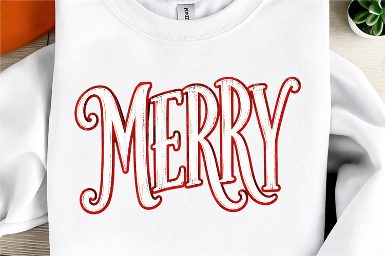 Merry Christmas Sublimation Design PNG example image 1