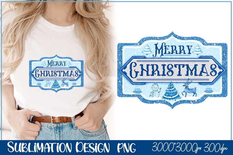 Merry Christmas Sublimation. Vintage Christmas Signs