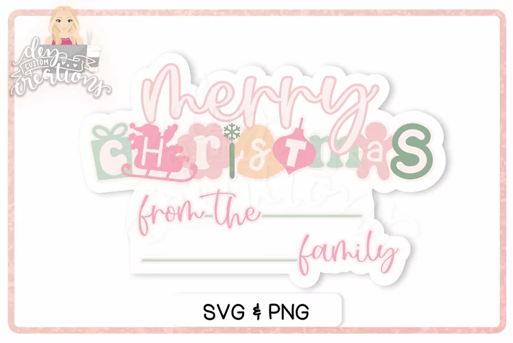 Merry Christmas Tag - SVG and PNG Christmas design