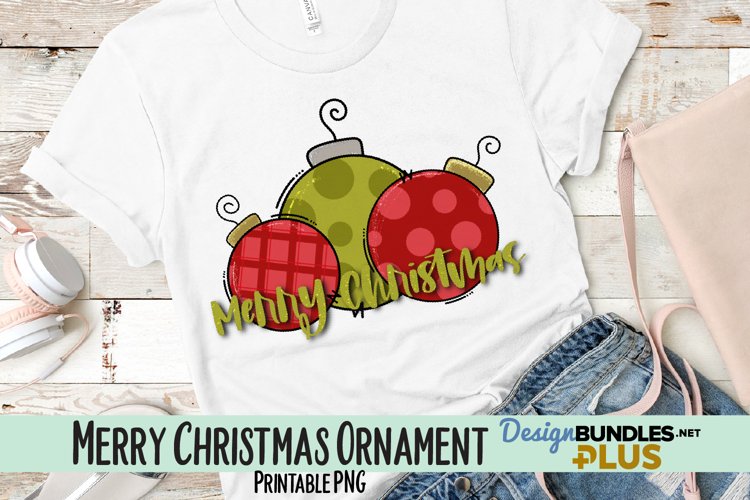 Merry Christmas Ornaments Sublimation PNG
