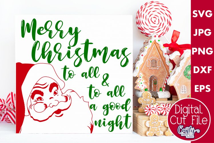 Merry Christmas To All Christmas Farmhouse Sign Svg example image 1