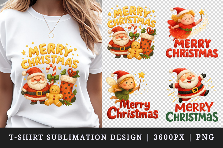 Merry Christmas t-shirt printable sublimation design png