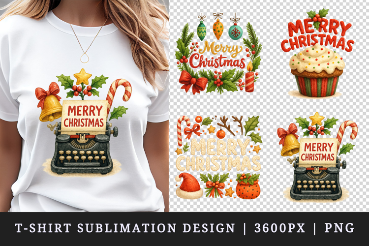 Merry Christmas t-shirt printable sublimation design png