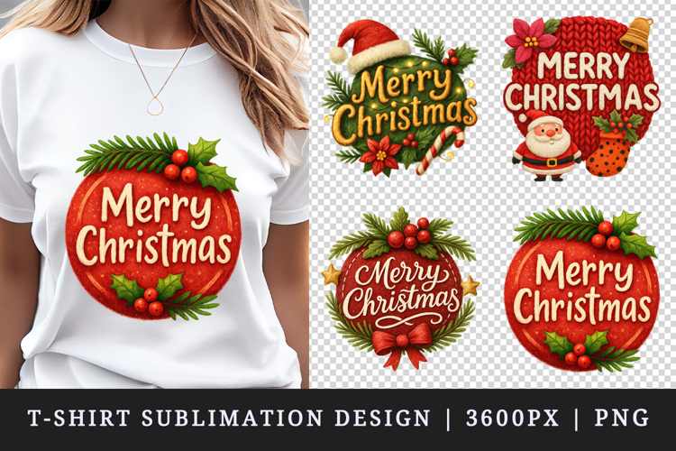Merry Christmas t-shirt printable sublimation design png