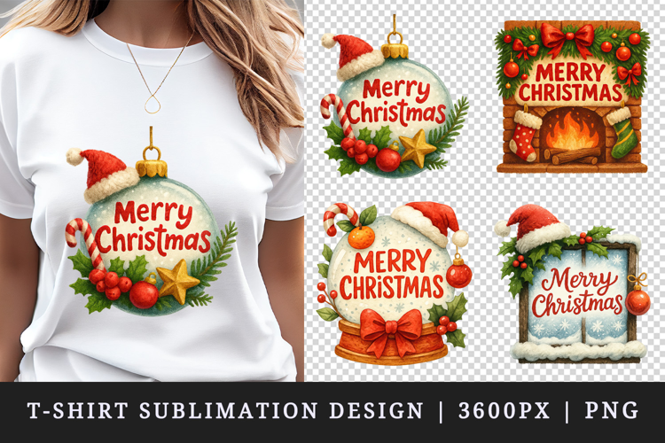 Merry Christmas t-shirt printable sublimation design png