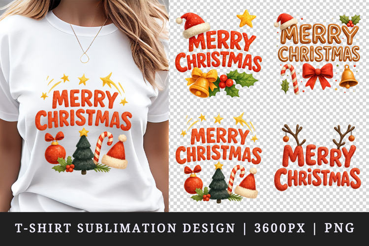 Merry Christmas t-shirt printable sublimation design png