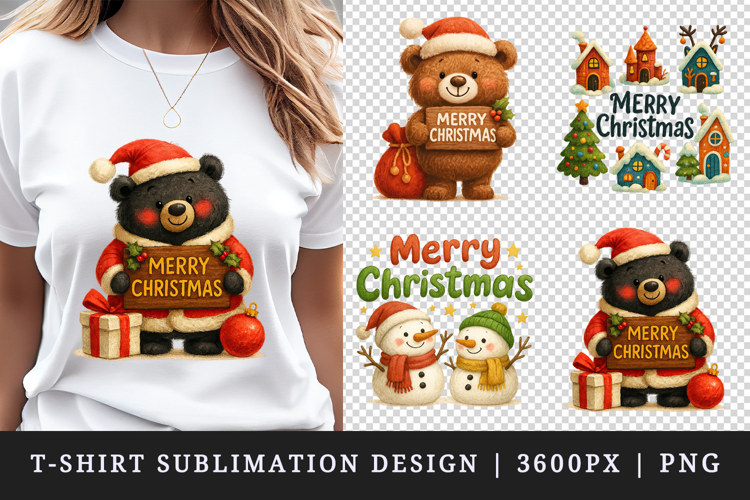 Merry Christmas t-shirt printable sublimation design png