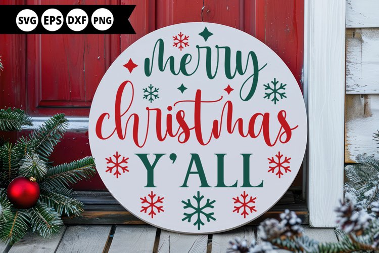 Round Christmas Ornament Svg Image 7