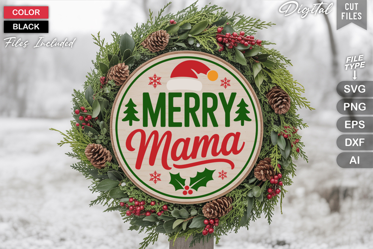 Round Christmas Svg Image 23