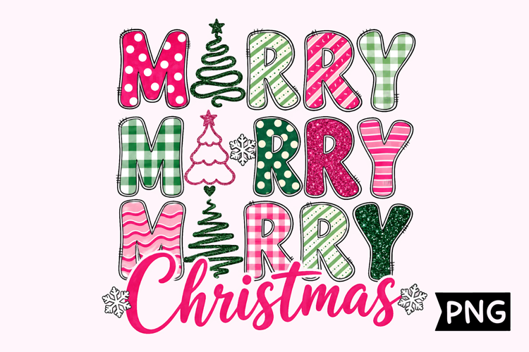 Merry Merry Merry Christmas Festive Trees
