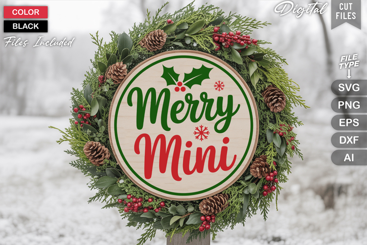 Round Christmas Svg Image 22
