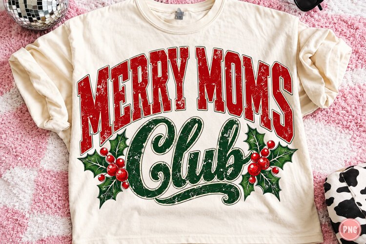 Merry Mums Club Christmas PNG example image 1