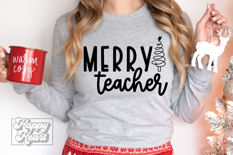 Merry Teacher Claus PNG SVG - Teacher Quote Teacher Life