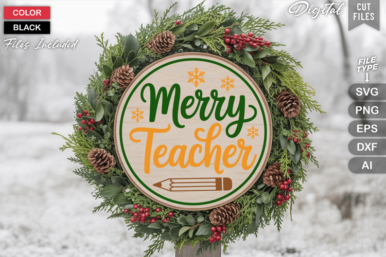 Round Christmas Svg Image 21
