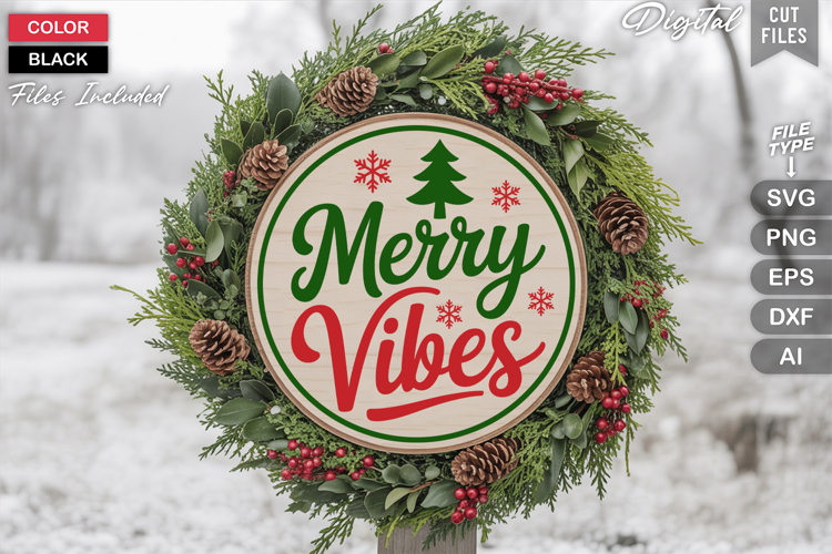 Round Christmas Svg Image 20