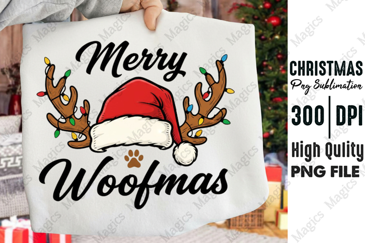 Merry Woofmas Dog Christmas Png