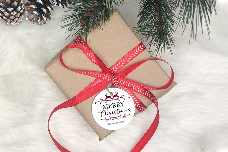 Merry Christmas Deer Sticker Design | Winter Woodland | SVG