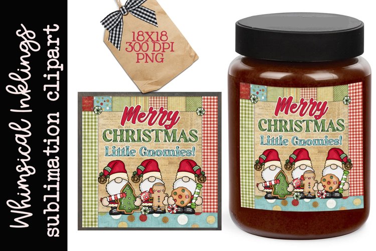 Merry Christmas Little Gnomies Sublimation