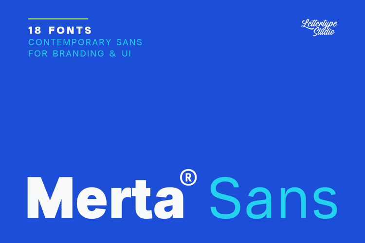 Merta Sans Contemporary Sans Serif for Branding   UI System
