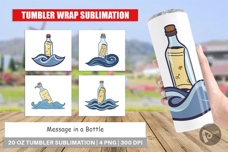 Tumbler Message in a Bottle