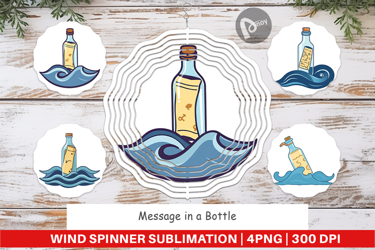 Wind Spinner Message in a Bottle