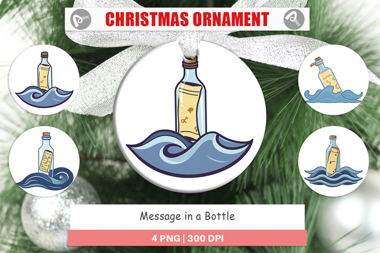Ornament Message in a Bottle